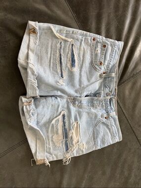 Levi's 501’s Light Blue Distressed Denim Shorts